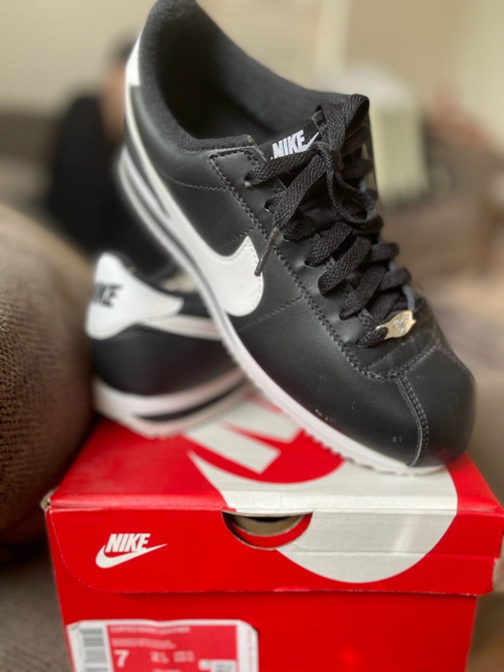 Nike Black and White Classic Runner Sneakers